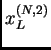 $ x^{(N,2)}_L$