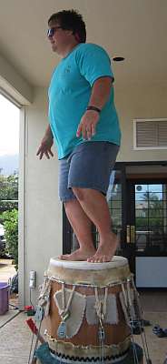 Standing on Drum
