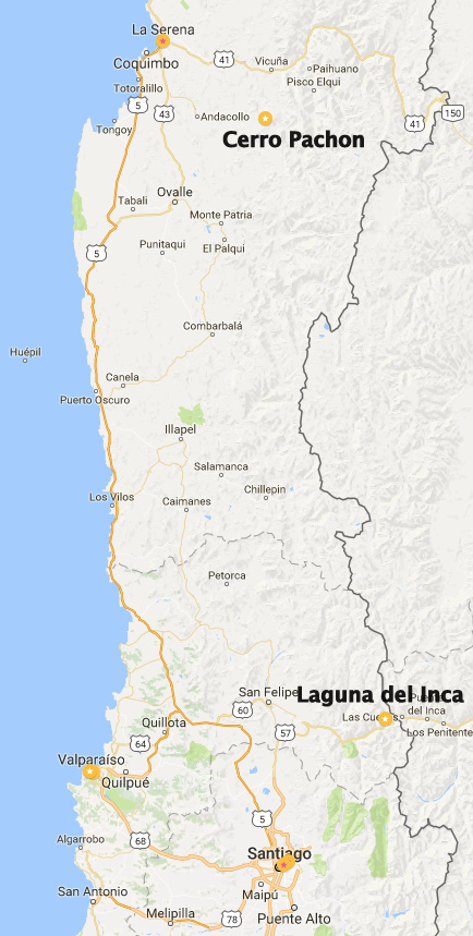 Map of Central Chile