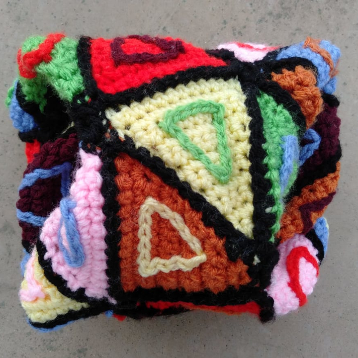 A certain view of a crocheted Klein quartic